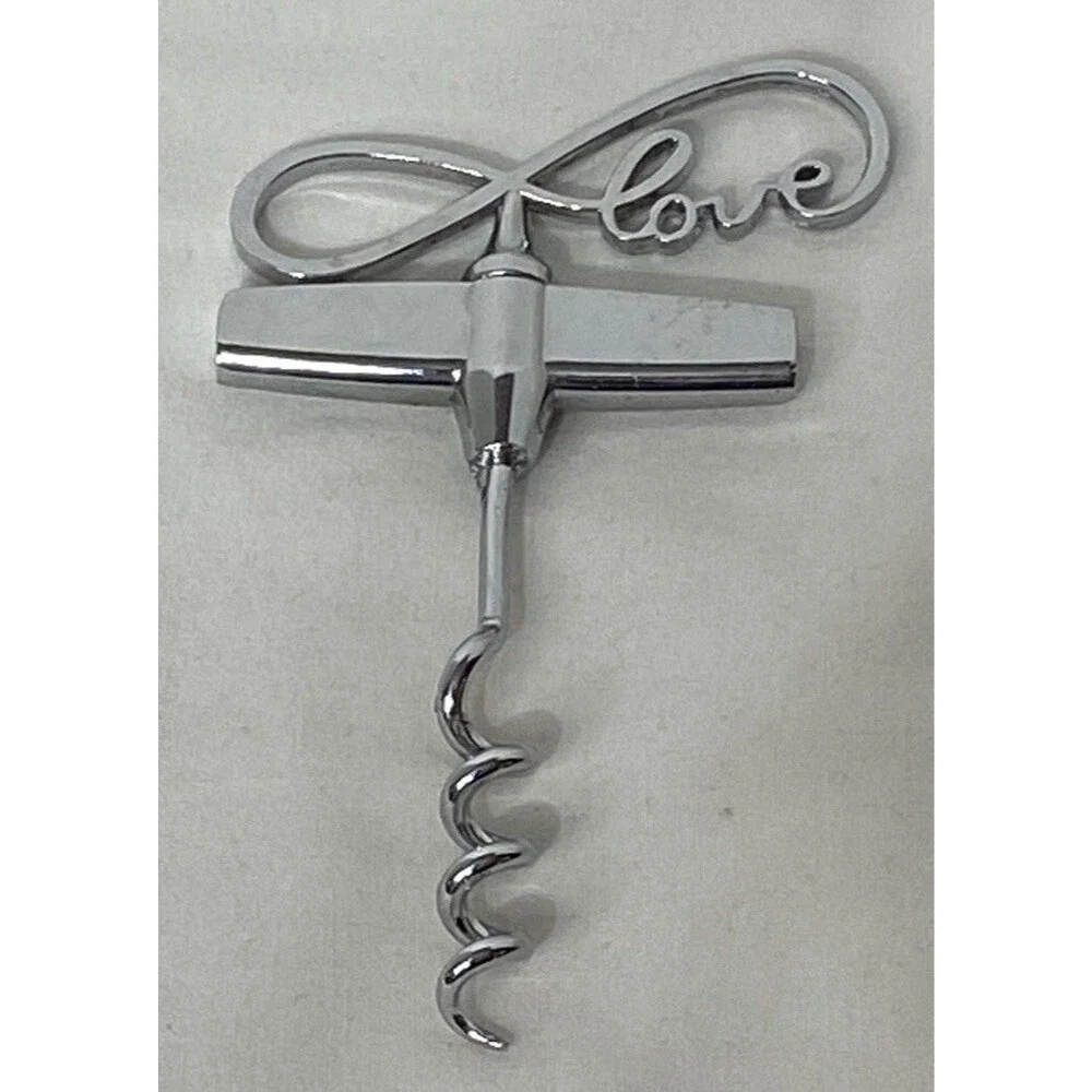 Stainless Steel Infinity Love Wine Corkscrew with Pouch